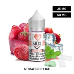 I LOVE SALTS JUICE STRAWBERRY ICE 30ml Nicotine Salts Crafted For Ultra-Low Wattage & Pod-Based System Nicotine 25mg, 50mg Mad Hatter I Love Salt Vape Juice Buy Best Online Vape Shop In Dubai Aevapeclub.net