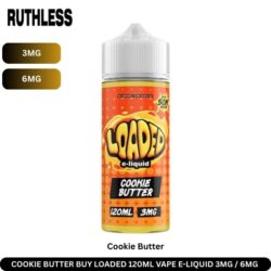 COOKIE BUTTER BUY LOADED 120ML VAPE E-LIQUID 3MG 6MG