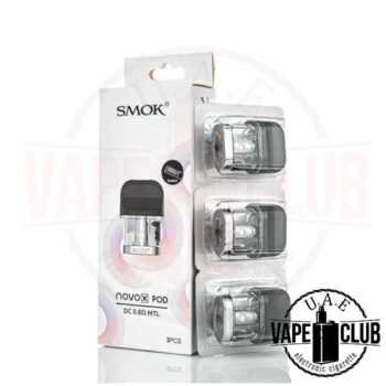 Buy Online Vape Kits, Premium E-juice, Liquids, Saltnic, SMOK NOVO X REPLACEMENT PODS 2ML Pods, Disposable , Vape Tanks etc. in UAE from Uaevapeclub.com