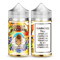 Gorilla fruits vape juice Grape 100ml Buy Online Uae Vape Club Flavor – Fruits Grape Bottle Size – 100 ML Nicotine Level –  3 MG VG/PG – 70 /30