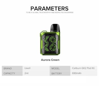 Uwell Caliburn GK2 Pod System Online Vape Shop Dubai Aurora Green.jpg