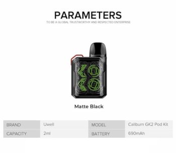 Uwell Caliburn GK2 Pod System Online Vape Shop Dubai Matte-Black.jpg