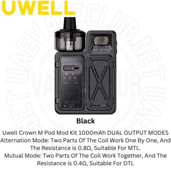 Best Uwell Crown M Vape Kit Vape Black 35W Buy Shoping In Dubai 1000mAh Best Price In Dubai.jpg