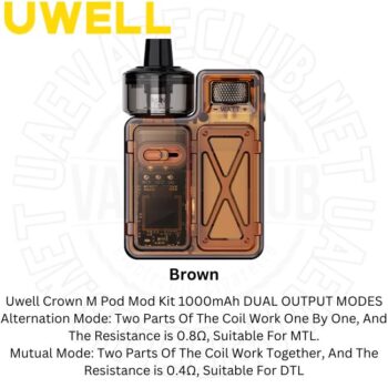 Best Uwell Crown M Vape Kit Vape Brown 35W Buy Shoping In Dubai 1000mAh Best Price In Dubai.jpg