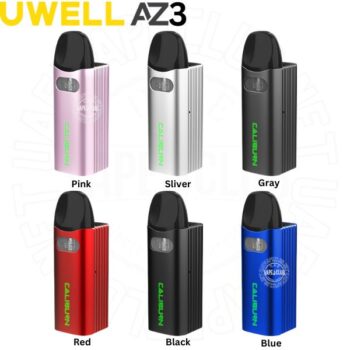 The Uwell Caliburn AZ3 Pod Kit family of pod Vaping Systems. The Uwell AZ3 Vape Kit is compatible with the full range of A3, A3S, and AK3 built-in coil pods Buy Best Price Online Vape Shop In Dubai Uaevapeclub.net