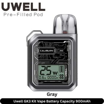 Uwell GK3 Kit Vape Gray Battery 900mAh