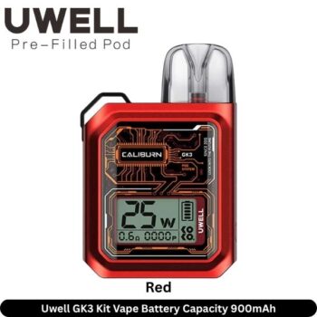 Uwell GK3 Kit Vape Red Battery 900mAh