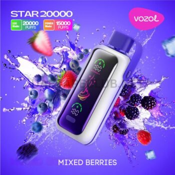 Vozol Star 20000 Puffs Disposable Vape Nicotine 5% Capacity Vozol Star 20000 Puffs Disposable Vape Rechargeable 20ml E-liquid Screen Power Display Dual Mesh Coil Buy Best Online Vape Shop In Dubai Uaevapeclub.net