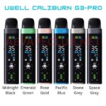 Best Vape Kits Uwell Caliburn G3 Pro Device CALIBURN G3 Pod System Refillable 2ml Pod Caliburn G3 0.4 Ohm Coil Caliburn G3 0.9 Ohm Coil USB-C Cable Buy Best Online Vape Shop In Dubai Aevapeclub.net