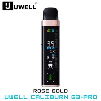 Best Vape Kits Uwell Caliburn G3 Pro Device CALIBURN G3 Pod System Refillable 2ml Pod Caliburn G3 0.4 Ohm Coil Caliburn G3 0.9 Ohm Coil USB-C Cable Buy Best Online Vape Shop In Dubai Aevapeclub.net