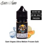 Sam Vapes Ultra Melon Frozen Salt 30Ml Flavor It Combines Sweet Melon And Ice Nicotine Available in various Strengths Salt Nicotine Provides a Smooth Throat Hit Buy Best Online Vape Shopping In Dubai Aevapeclub.net