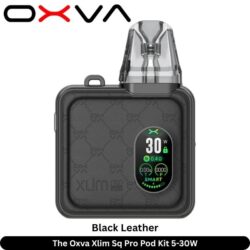 The Oxva Xlim Sq Pro Pod Kit 5-30W Black Leather