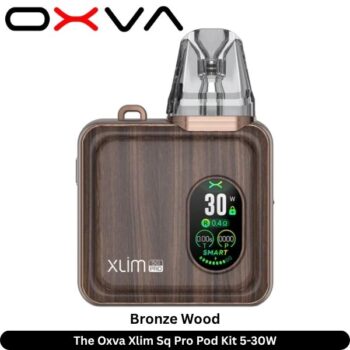 The Oxva Xlim Sq Pro Pod Kit 5-30W Bronze Wood