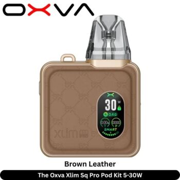 The Oxva Xlim Sq Pro Pod Kit 5-30W Brown Leather