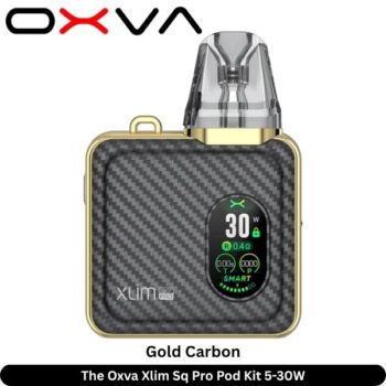 The Oxva Xlim Sq Pro Pod Kit 5-30W Gold Carbon