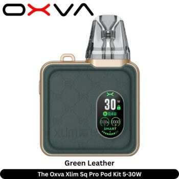 The Oxva Xlim Sq Pro Pod Kit 5-30W Green Leather