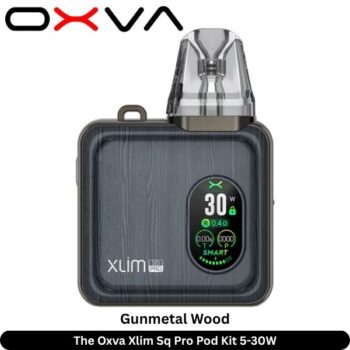 The Oxva Xlim Sq Pro Pod Kit 5-30W Gunmetal Wood