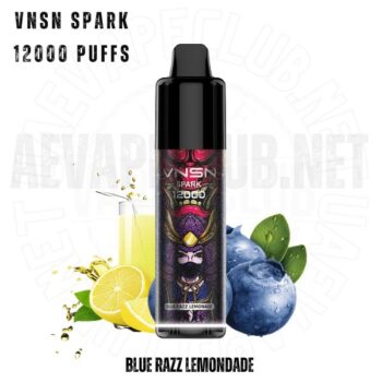 Vnsn Spark 12000 Puffs Disposable Pod Blue Razz Lemonade