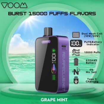 Buy Voom Burst 15000 Puffs Flavors Best Disposable Vape Now Online Shop In Dubai Aevapeclub.net