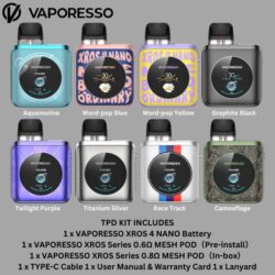 Buy VAPORESSO XROS 4 NANO PODS KITS Best Vape Pods Kit In Dubai Online Shop In Aevapeclub.net