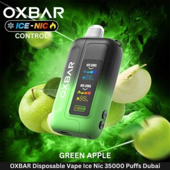 OXBAR Disposable Vape Ice Nic 35000 Puffs Green Apple Best In Dubai