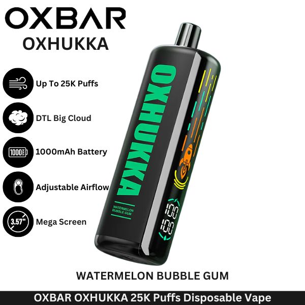 OXBAR OXHUKKA 25K Puffs Disposable Vape Watermelon Bubble Gum