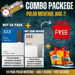 Buy Juul 2 Polar Menthol 24 Pack + Free Juul 2 Device!