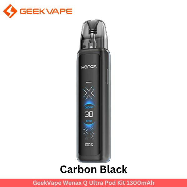 GeekVape Wenax Q Ultra Pod Kit Carbon Black 1300mAh Buy Best Online Vape Shop In Dubai Aevapeclub.net