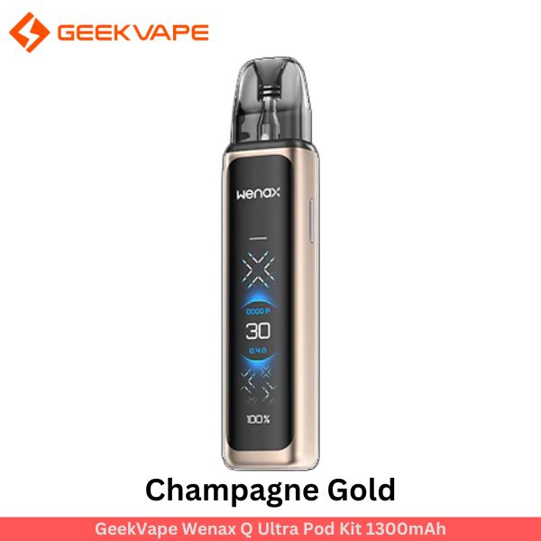GeekVape Wenax Q Ultra Pod Kit 1300mAhb Champagne Gold Buy Best Online Vape Shop In Dubai Aevapeclub.net 