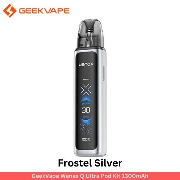 GeekVape Wenax Q Ultra Pod Kit 1300mAh Frostel Silver Buy Best Online Vape shop In Dubai Aevapeclub.net 