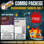 Juul 2 Blackcurrant Tobacco 24 Pack + Juul 2 Device Combo Offer