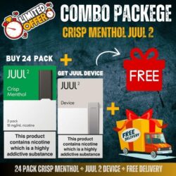 Juul 2 Crisp Menthol 24 Pack + Juul 2 Device