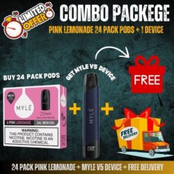 24 Pack Pink Lemonade + Myle V5 Device