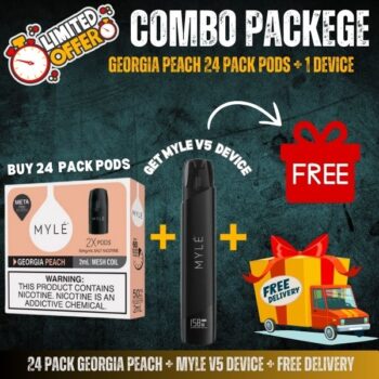 24 Pack Georgia Peach + Myle V5 Device