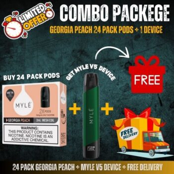 24 Pack Georgia Peach + Myle V5 Device
