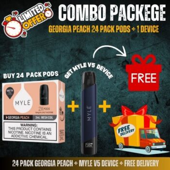 24 Pack Georgia Peach + Myle V5 Device