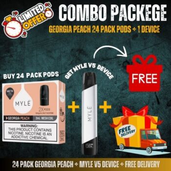 24 Pack Georgia Peach + Myle V5 Device