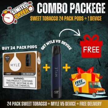 24 Pack Sweet Tobacco + Myle v5 Device + Free Delivery