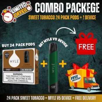 24 Pack Sweet Tobacco + Myle v5 Device + Free Delivery