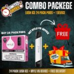 24 Pack Iced Lush Ice + Myle V5 Device