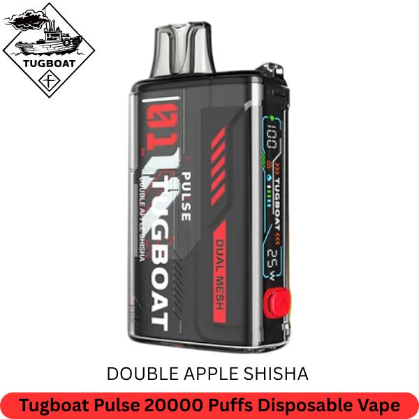 Tugboat Pulse Double Apple Shisha 20000 Puffs Disposable Vape