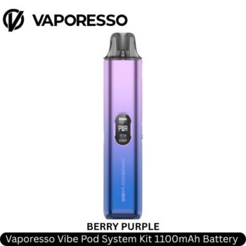 Vaporesso Vibe Pod System Kit Berry Purple 1100mAh Battery 