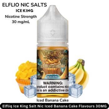 Elfliq Ice King Salt Nic Iced Banana Cake Flavours 30MG