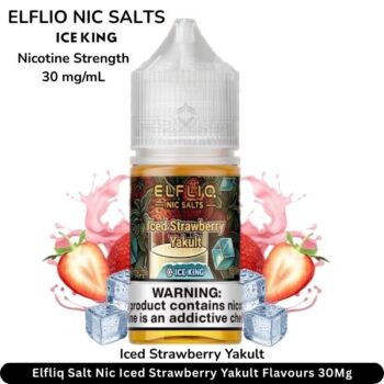 Elfliq Salt Nic Iced Strawberry Yakult Flavours 30Mg