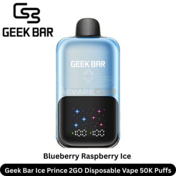 Geek Bar Ice Prince 2GO Blueberry Raspberry Ice Disposable Vape 50K Puffs