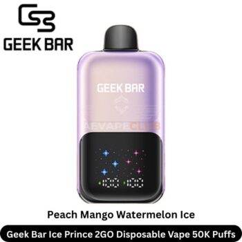 Geek Bar Ice Prince 2GO Peach Mango Watermelon Ice Disposable Vape 50K Puffs