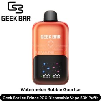 Geek Bar Ice Prince 2GO Watermelon Bubble Gum Ice Disposable Vape 50K Puffs