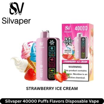 Silvaper 40000 Puffs Strawberry Ice Cream Flavors Disposable Vape