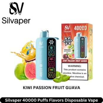 Silvaper Kiwi Passion Fruit Guava 40000 Puffs Flavors Disposable Vape