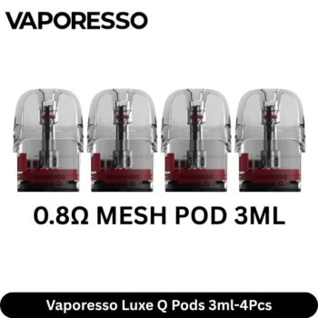 Vaporesso Luxe Q 0.8Ω MESH POD 3ml-4Pcs
